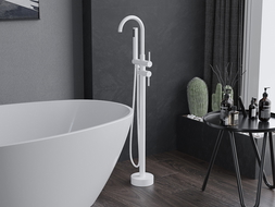 Mexen Alma Freestanding Bath Mixer, White - 75033-20