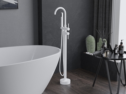 Mexen Alma freestanding bathtub mixer tap, White - 75033-20