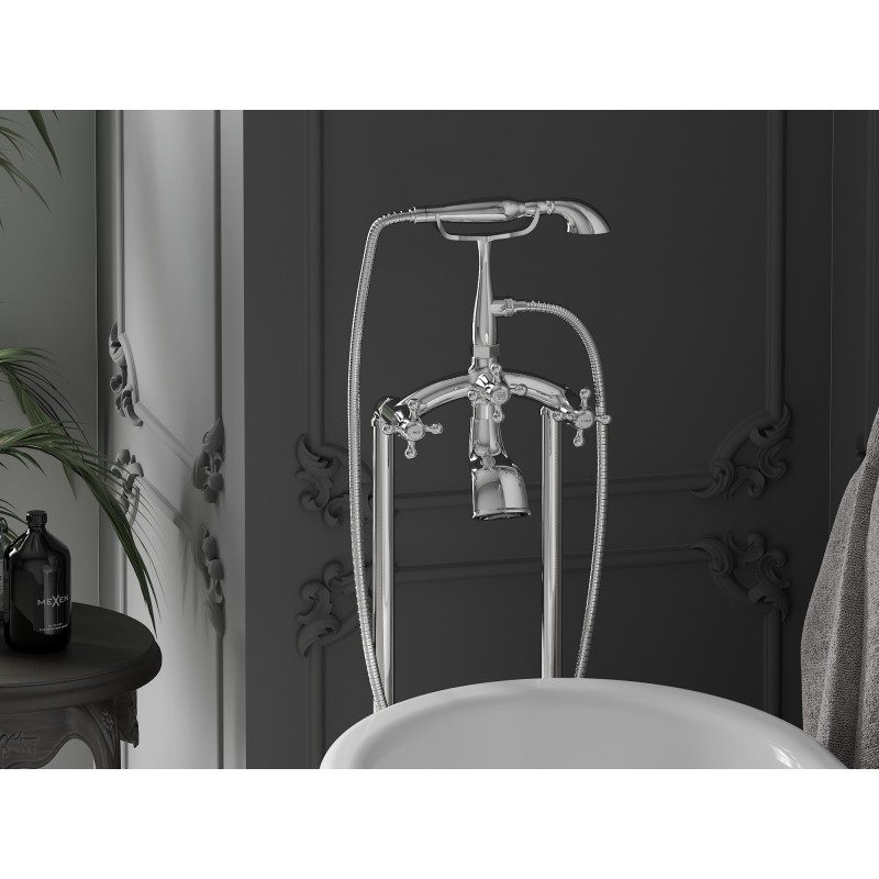 Mexen Retro freestanding bathtub faucet, chrome - 75933-00