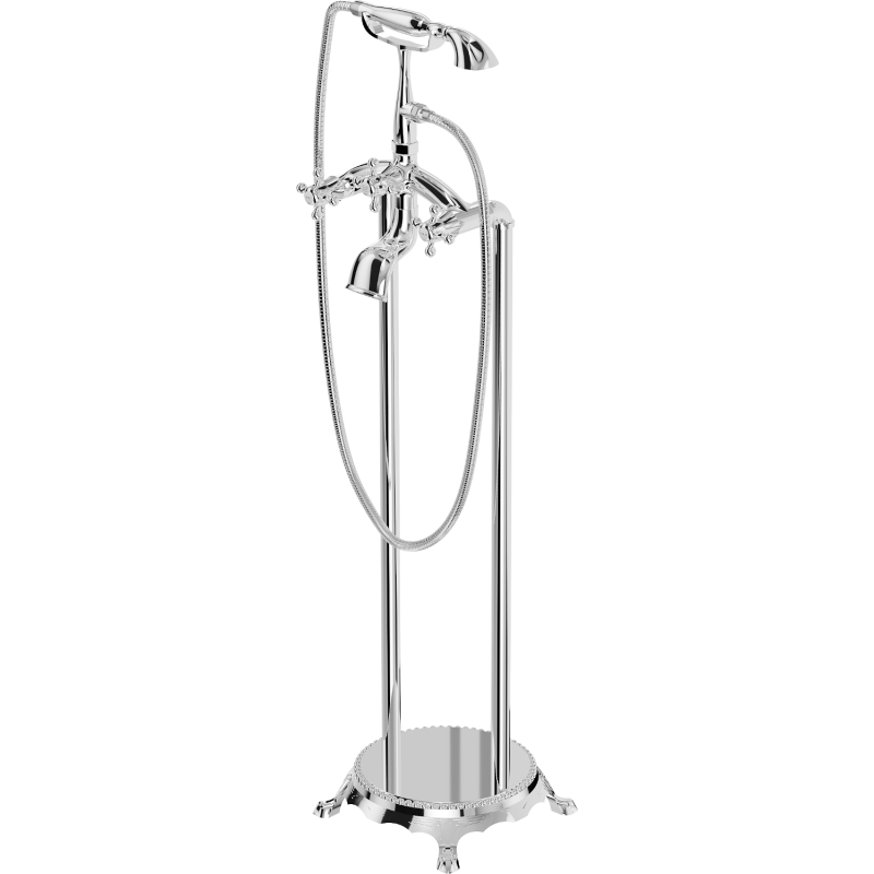 Mexen Retro freestanding bathtub mixer tap, Chrome - 75933-00