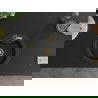 Mexen Diego 1-compartment granite sink with a kitchen mixer tap Flora, Black - 6512-77-670401-57-G
