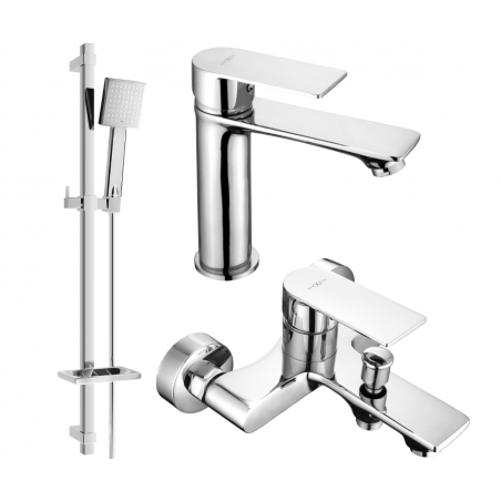 Mexen Royo DQ45 bathtub set, Chrome - 72203DQ45-00
