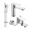 Mexen Royo DQ45 bathtub set, Chrome - 72203DQ45-00