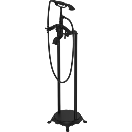 Mexen Retro freestanding bath faucet, black - 75933-70