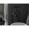 Mexen Retro freestanding bath faucet, black - 75933-70