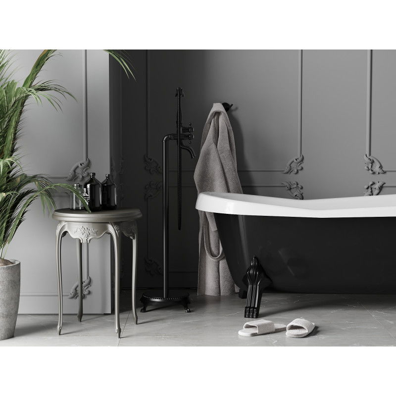 Mexen Retro Freestanding Bath Mixer, Black - 75933-70