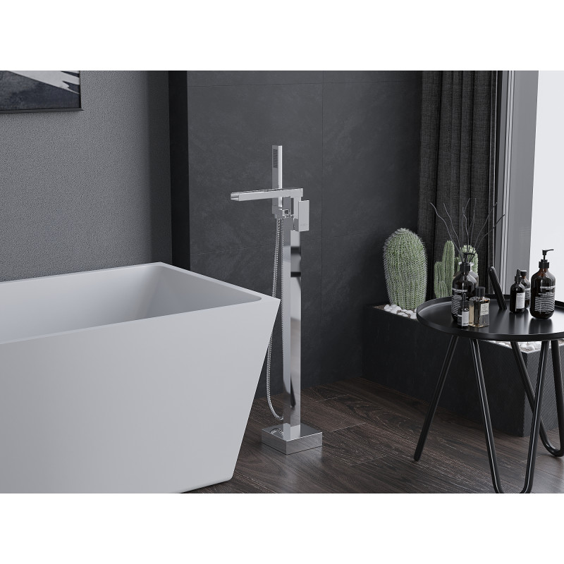 Mexen Algar freestanding bathtub faucet, chrome - 75733-00