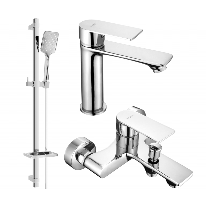 Mexen Royo DQ62 bathtub set, Chrome - 72203DQ62-00