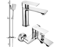 Mexen Royo DQ62 bath set, chrome - 72203DQ62-00