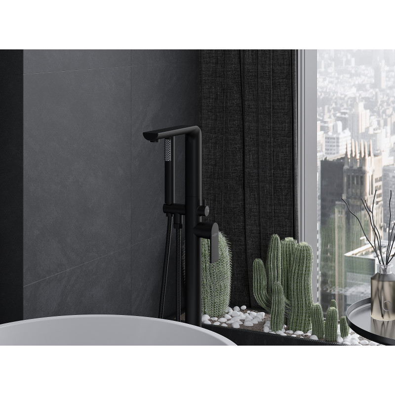 Mexen Roxy freestanding bathtub faucet, black - 75533-70