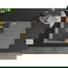 Mexen Bruno 1-compartment granite sink with a drip tray and kitchen mixer tap Flora, Grey - 6513-71-670401-57-G