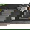 Mexen Bruno 1-compartment granite sink with a drip tray and kitchen mixer tap Flora, Grey - 6513-71-670401-57-B