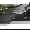 Mexen Bruno 1-compartment granite sink with a drip tray and kitchen mixer tap Flora, Black/Silver metallic - 6513-73-670401-00
