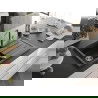 Mexen Bruno 1-compartment granite sink with a drip tray and kitchen mixer tap Flora, Black/Silver metallic - 6513-73-670401-00