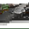 Mexen Bruno 1-compartment granite sink with a drip tray and kitchen mixer tap Flora, Black/Gold metallic - 6513-75-670401-00
