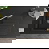 Mexen Bruno 1-compartment granite sink with a drip tray and kitchen mixer tap Flora, Black/Gold metallic - 6513-75-670401-00