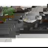 Mexen Bruno granite kitchen sink 1-bowl with drainer and Flora kitchen tap, black speckled - 6513-76-670401-57-B