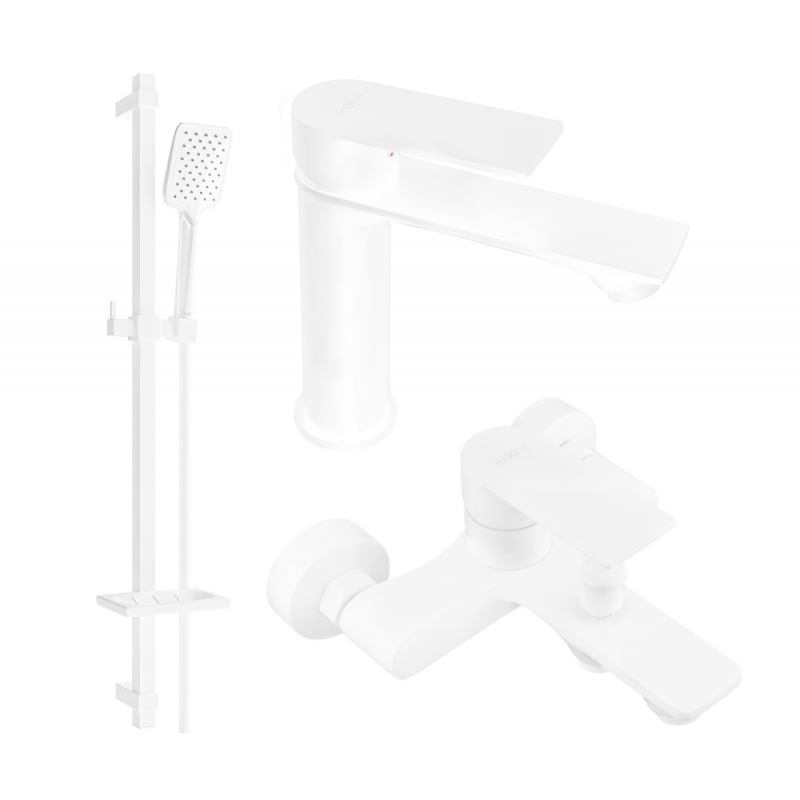 Mexen Royo DQ62 bathtub set, White - 72203DQ62-20