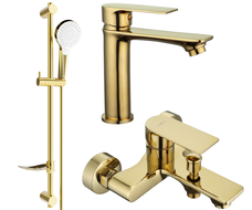 Mexen Royo DF05 bathtub set, Gold - 72203DF05-50