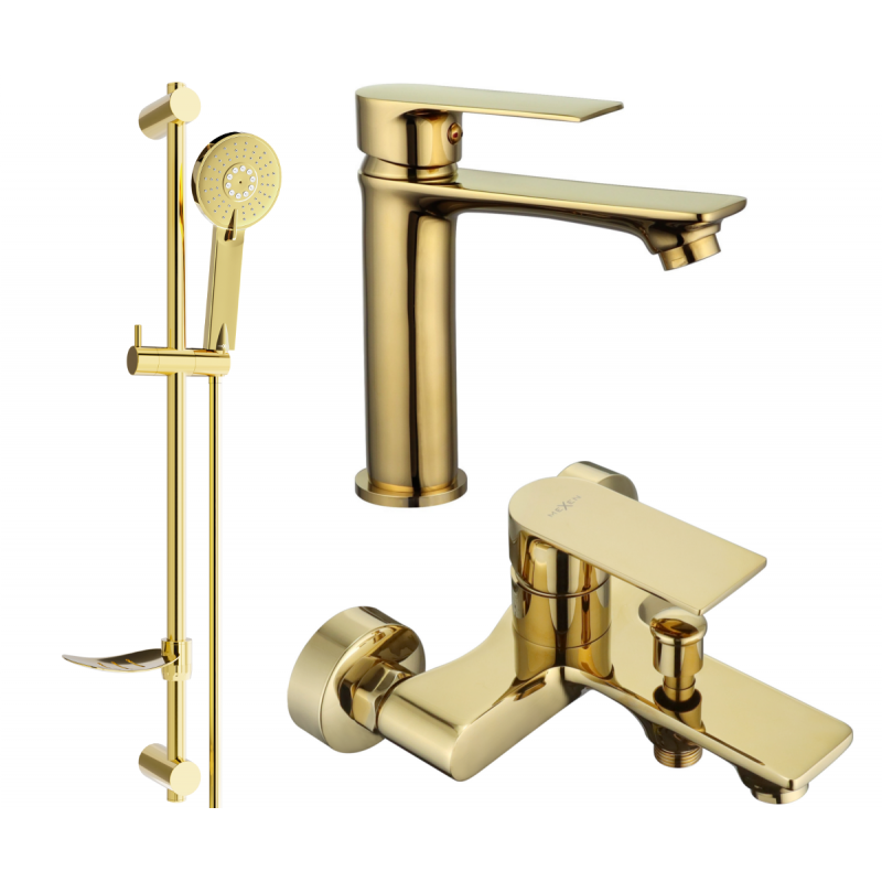 Mexen Royo DF40 bathtub set, Gold - 72203DF40-50