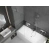 Mexen Cube rectangular bath 170 x 80 cm with casing and 1-wing screen 70 cm, transparent, chrome - 550517080X9507000001
