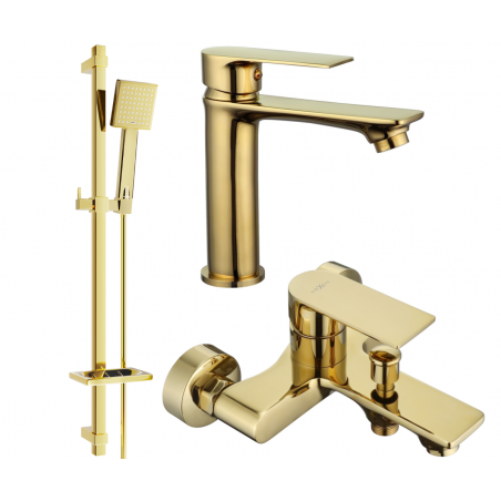 Mexen Royo DQ45 bath set, gold - 72203DQ45-50