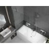 Mexen Cube rectangular bathtub 170 x 80 cm with enclosure and single-wing screen 90 cm, transparent, chrome - 550517080X9509000?