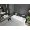 Mexen Cube rectangular bathtub 180 x 80 cm with enclosure and 1-wing screen 90 cm, transparent, chrome - 550518080X9509000001