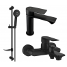 Mexen Royo DF40 bathtub set, Black - 72203DF40-70