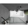 Mexen Cube rectangular bathtub 180 x 80 cm with casing and 1-panel screen 100 cm, black pattern - 550518080X9510007077