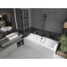 Mexen Cube 170 x 80 cm rectangular bathtub with panels and a 2-wing screen 80 cm, black pattern - 550517080X9208027077