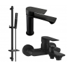 Mexen Royo DQ72 bath set, black - 72203DQ72-70