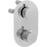 Mexen Kai 3-outlet thermostatic bathtub and shower mixer tap, Chrome - 77602-00