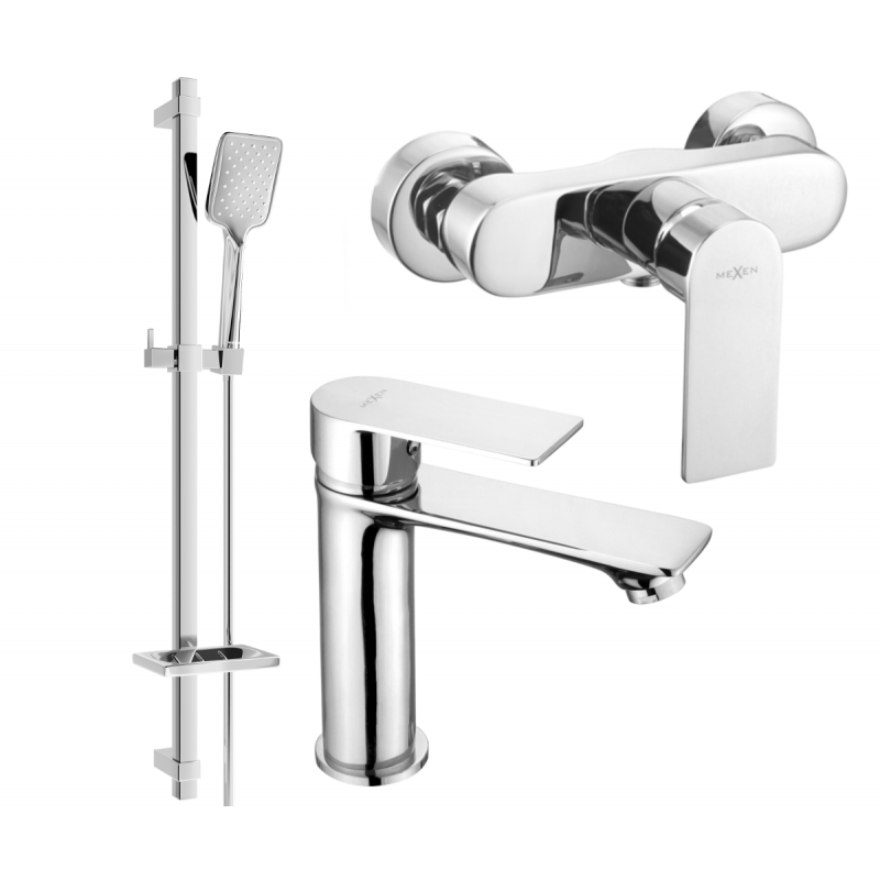 Mexen Royo DQ62 shower set, Chrome - 72204DQ62-00
