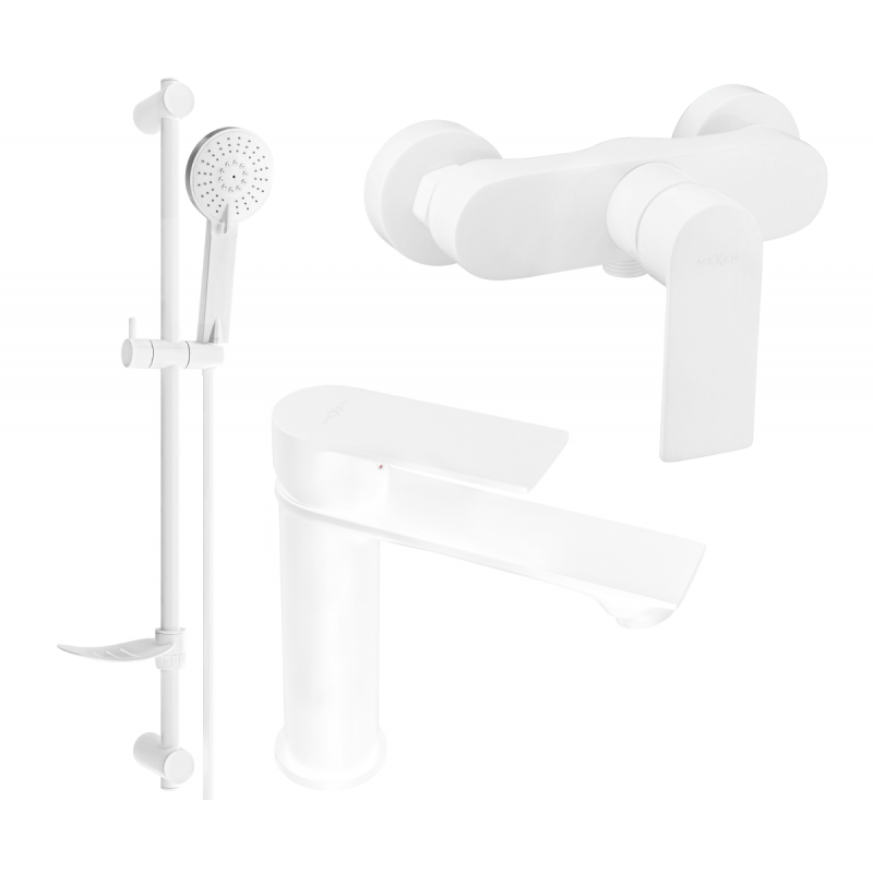 Mexen Royo DF05 shower set, White - 72204DF05-20