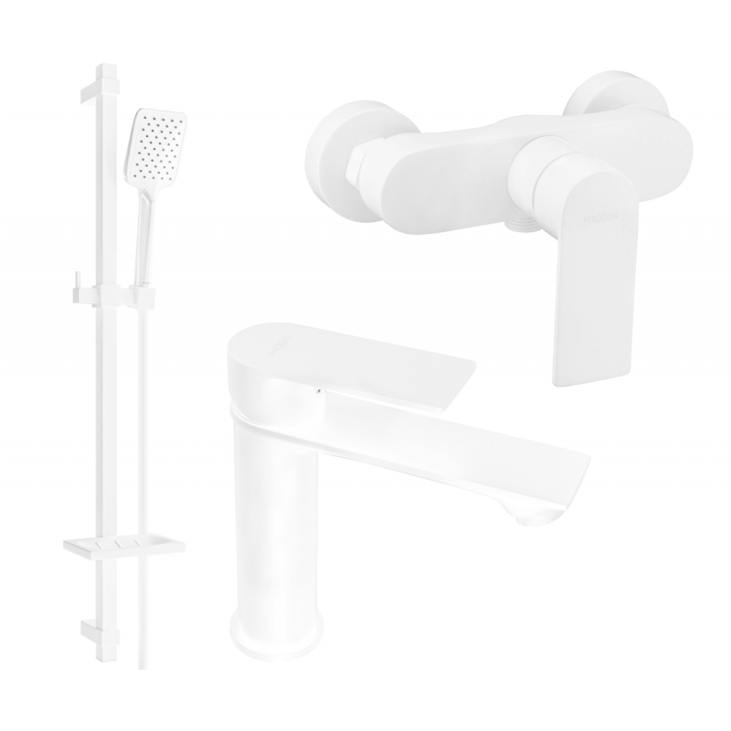 Mexen Royo DQ62 shower set, White - 72204DQ62-20