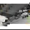 Mexen Cubik 150 x 70 cm rectangular bathtub with panels and a 1-wing screen 50 cm, black pattern - 550315070X9505007077