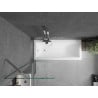 Mexen Cubik rectangular bathtub 150 x 70 cm with casing and 1-wing screen 60 cm, transparent, chrome - 550315070X9506000001