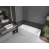 Mexen Cubik rectangular bathtub 150 x 70 cm with housing and 1-wing screen 60 cm, transparent, gold - 550315070X9506000050