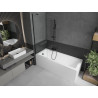 Mexen Cubik rectangular bathtub 150 x 70 cm with casing and 1-wing screen 60 cm, transparent, black - 550315070X9506000070