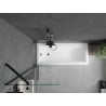Mexen Cubik rectangular bathtub 150 x 70 cm with enclosure and 1-wing screen 60 cm, transparent, black - 550315070X9506000070