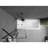 Mexen Cubik rectangular bathtub 150 x 70 cm with casing and 1-panel screen 60 cm, black pattern - 550315070X9506007077