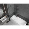 Mexen Cubik rectangular bathtub 150 x 70 cm with casing and 1-wing screen 80 cm, transparent, chrome - 550315070X9508000001