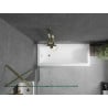Mexen Cubik rectangular bath 150 x 70 cm with enclosure and 1-wing screen 80 cm, transparent, gold - 550315070X9508000050