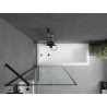 Mexen Cubik rectangular bathtub 150 x 70 cm with casing and 1-panel screen 80 cm, black pattern - 550315070X9508007070