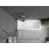 Mexen Cubik rectangular bathtub 150 x 70 cm with enclosure and 1-panel screen 90 cm, transparent, chrome - 550315070X9509000001