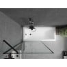 Mexen Cubik rectangular bathtub 150 x 70 cm with casing and 1-wing screen 90 cm, black pattern - 550315070X9509007070