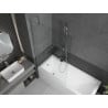 Mexen Cubik rectangular bathtub 150 x 70 cm with enclosure and 1-panel screen 100 cm, transparent, chrome - 550315070X9510000001