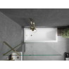 Mexen Cubik rectangular bathtub 150 x 70 cm with enclosure and 1-panel screen 100 cm, transparent, gold - 550315070X9510000050