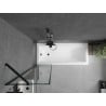 Mexen Cubik rectangular bath 160 x 70 cm with housing and 1-wing screen 50 cm, black pattern - 550316070X9505007070